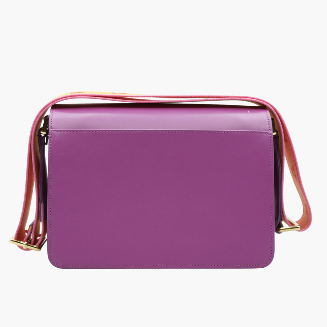 Marni Bags Violet Leather with Adjustable Strap and Spacious Interior