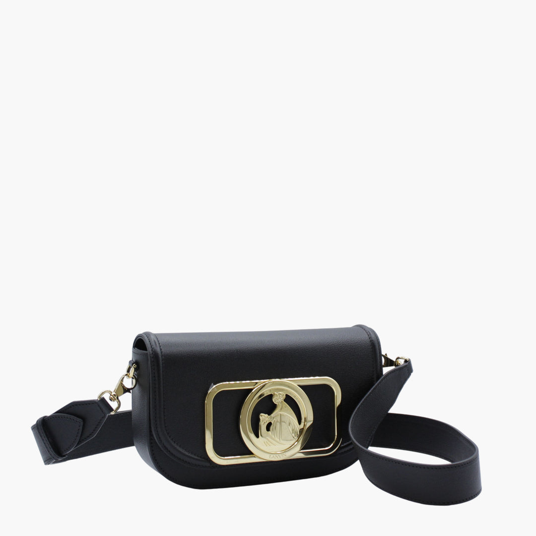 Lanvin Black-Gold Designer Bag with Elegant Gold Detailing