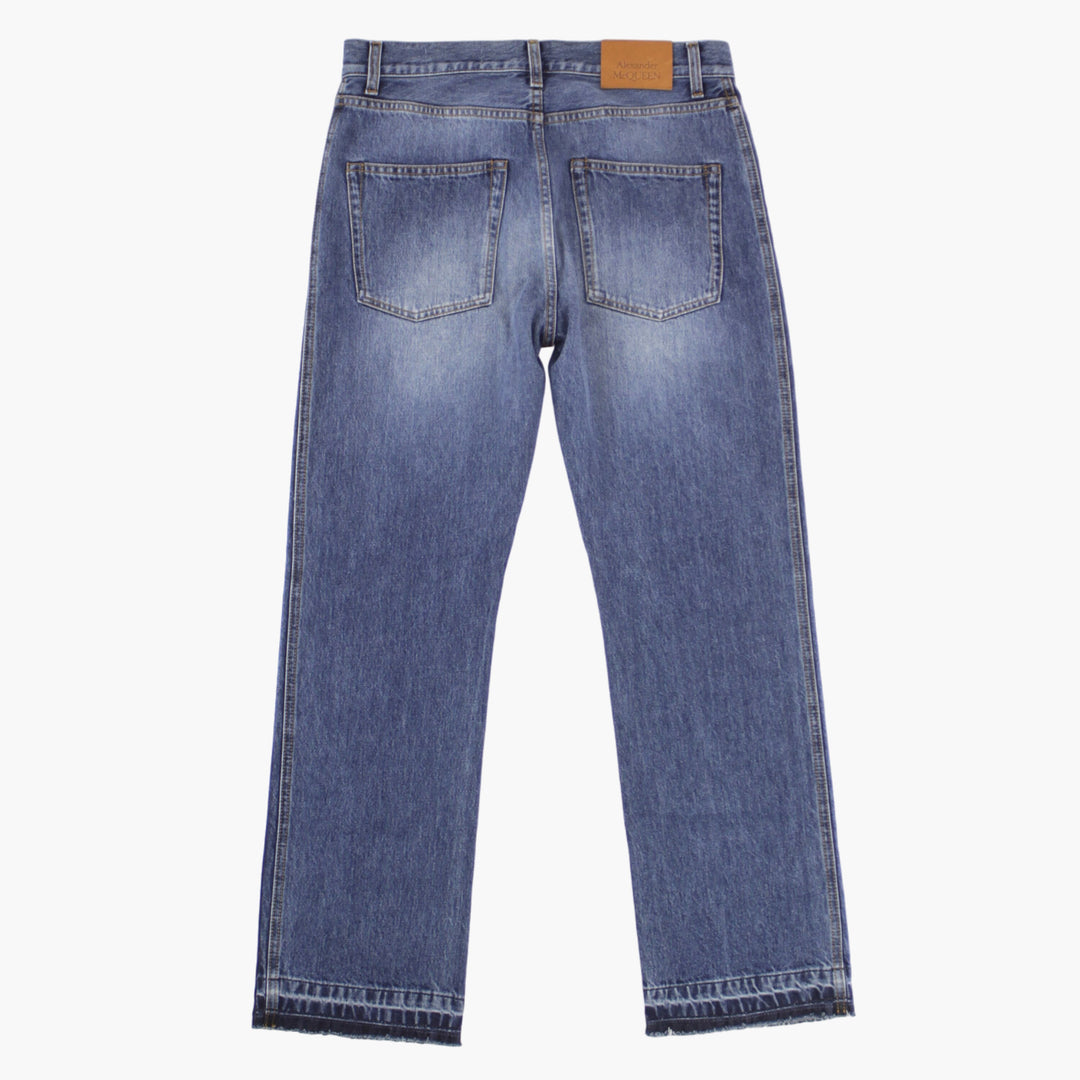 Alexander McQueen Premium Denim Mid-Rise Jeans - Made in Italy