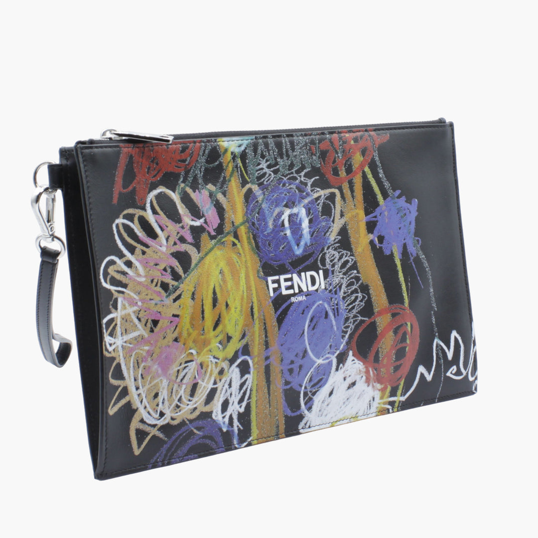 Fendi Luxury Artistic Black-Multi Bag with Detachable Strap - Made in Italy