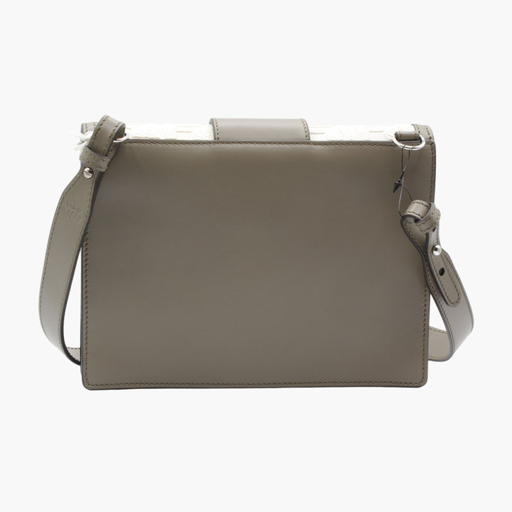 Fendi Bags - Elegant Grey-white Handbag with Iconic FF Logo Design