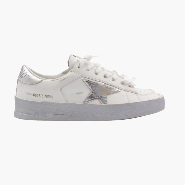 Golden Goose White Sneakers with Iconic Star Design - Made in Italy