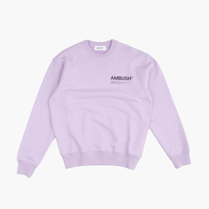 Ambush Workshop Logo Crew Sweat Lavender