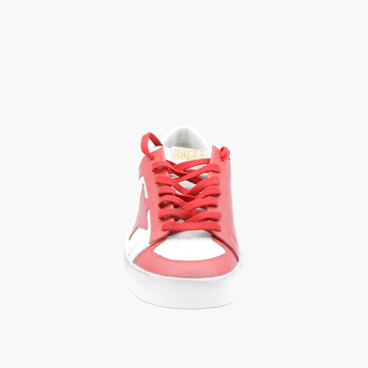 Golden Goose Red-White Sneakers - Made in Italy, Iconic Star Design