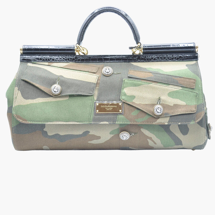 Borsa Dolce &amp; Gabbana Green Camouflage - Artigianato Italiano di Lusso