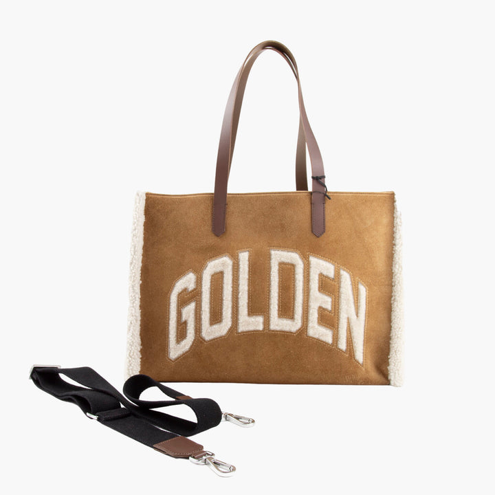 Golden Goose Suede Bag with Leather Handles - Made in Italy