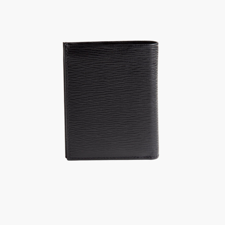 Salvatore Ferragamo Black Leather Wallet with Iconic Logo