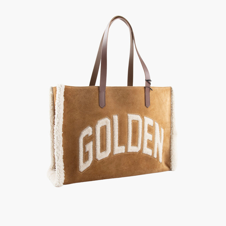 Golden Goose Suede Bag with Leather Handles - Made in Italy