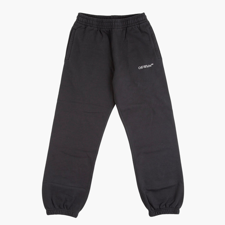 OFF-WHITE Nero Sweatpants with Signature Logo and Elastic Waistband