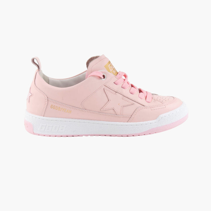 Golden Goose Pink-White Sneakers with Iconic Star Design - Made in Italy