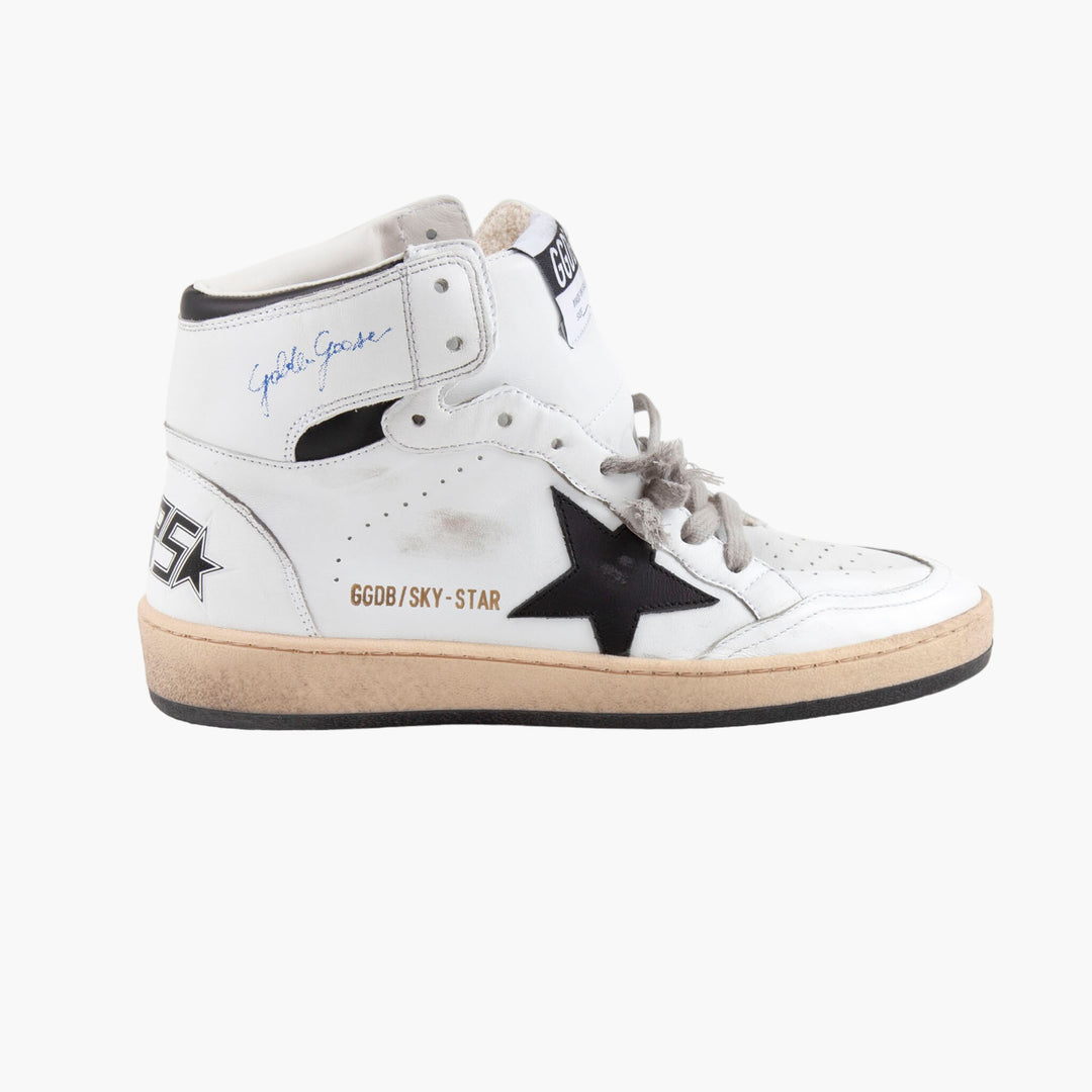 Golden Goose Sky-Star White Leather Sneakers (W)