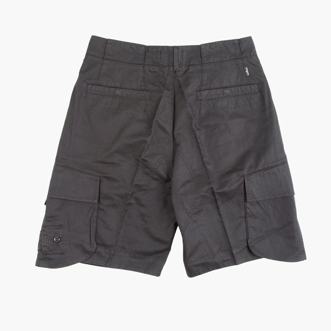 Stone Island Men's Black Shorts - Durable Premium Fabric & Multi-Pocket Design