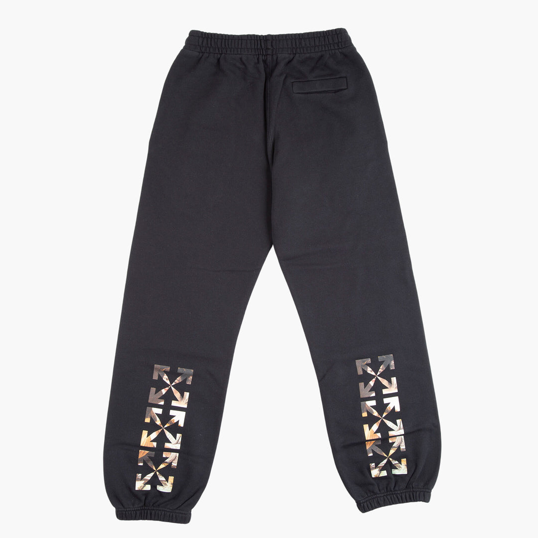 OFF-WHITE Nero Sweatpants with Signature Logo and Elastic Waistband