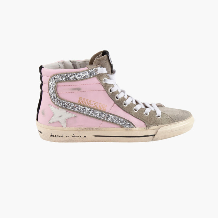 Golden Goose Pink-Multi Glitter Sneakers - Made in Italy