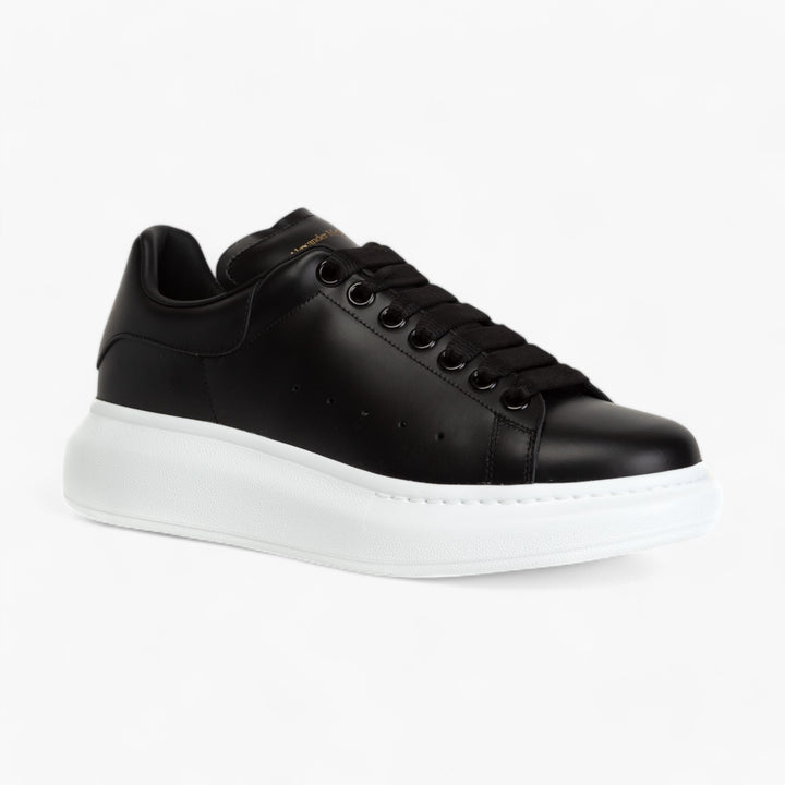 Alexander McQueen Black Leather Sneakers with Oversized Sole -