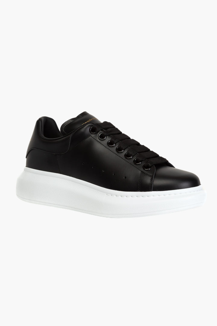 Alexander McQueen Black Leather Sneakers with Oversized Sole -