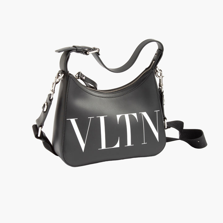 Valentino Bags Black VLTN Logo Bag - Made in Italy