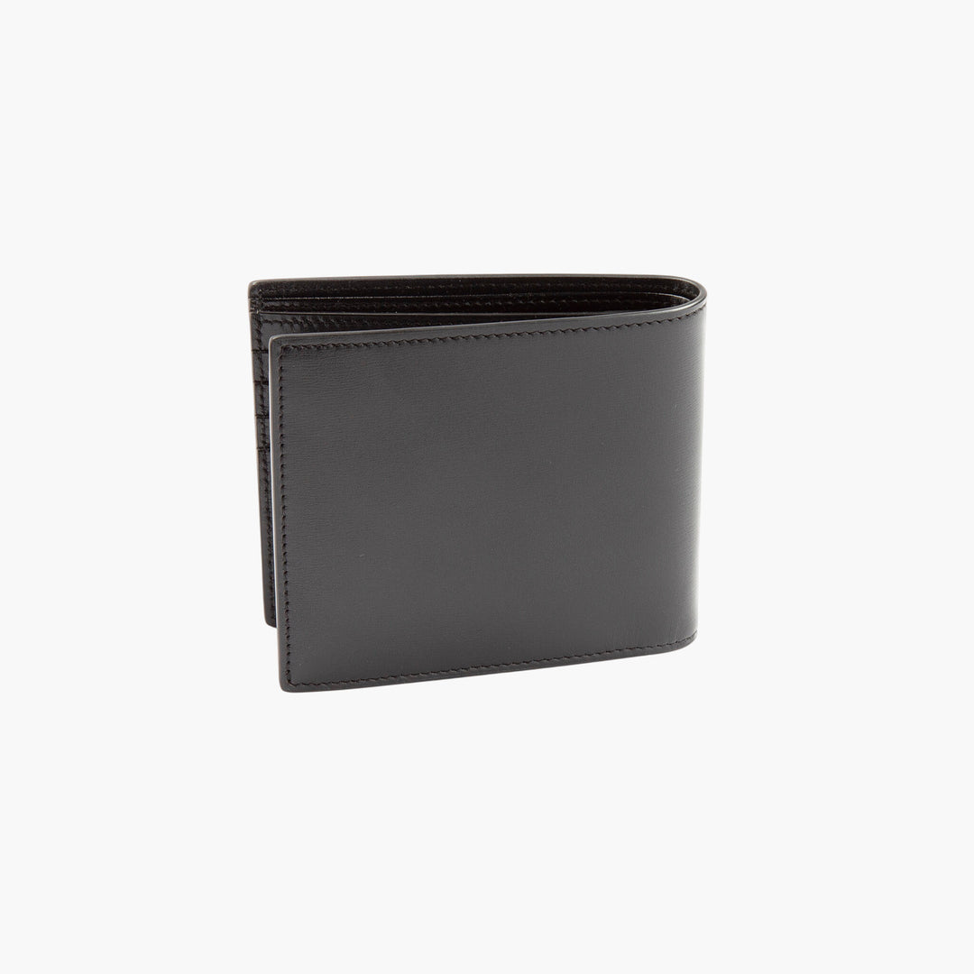 Saint Laurent Black Leather Wallet with YSL Logo - Made in Italy