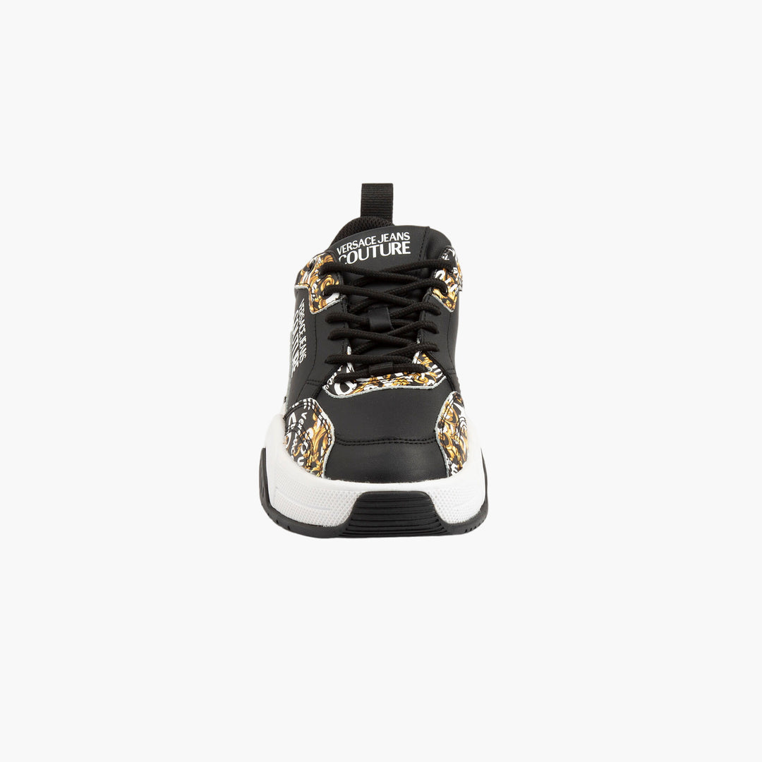 Versace Black-Gold-White Sneakers - Luxurious Street Style with Iconic Branding