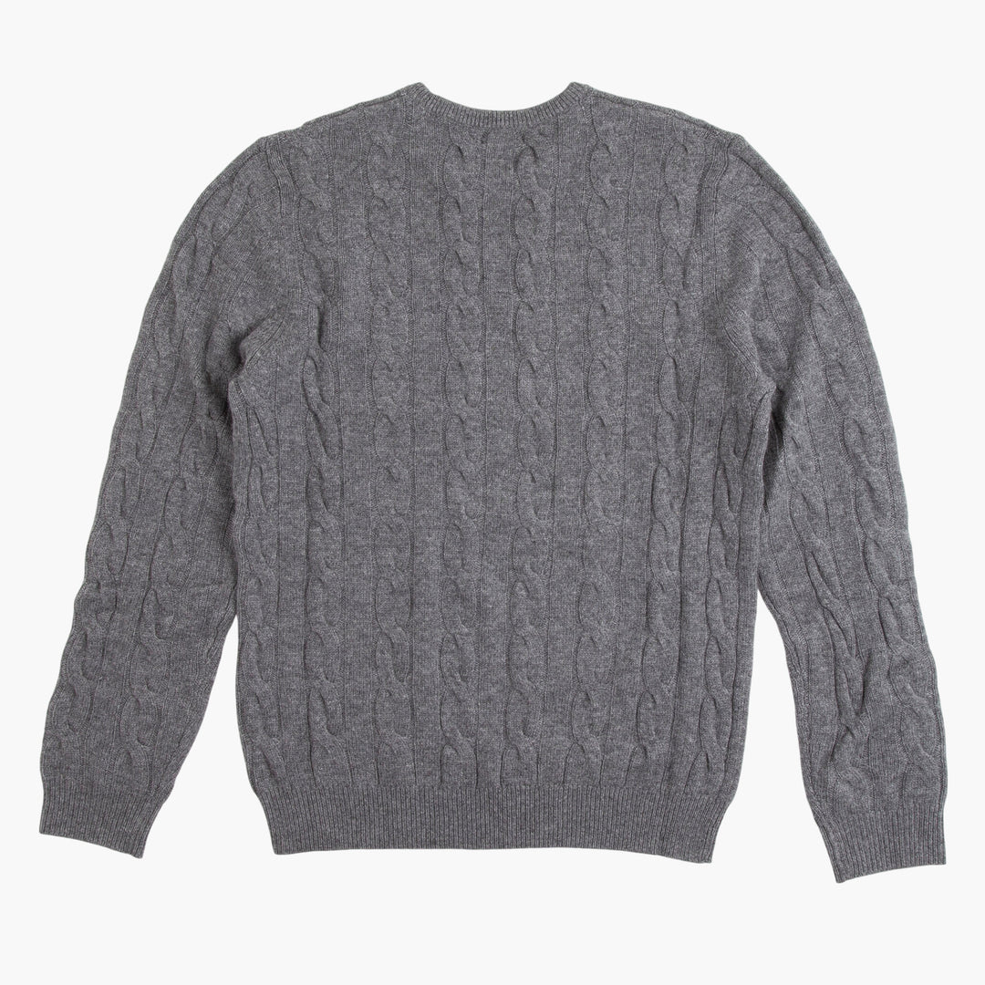 Maglione grigio a trecce di lusso Malo