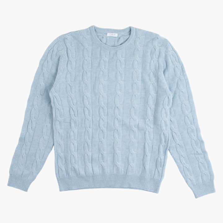 Malo Sweaters Blue Knit Design for Elegant Style