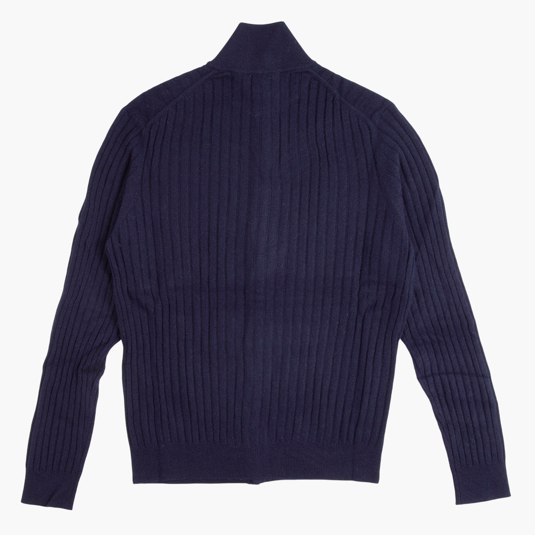 Malo Sweaters Blue - Luxurious Ribbed Button-Down Sweater for Men