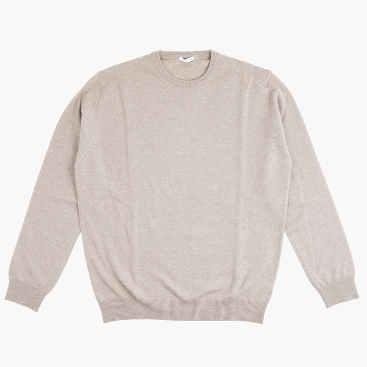 Malo Sweaters Beige - Classic Crew Neck Sweater for Versatile Wardrobe