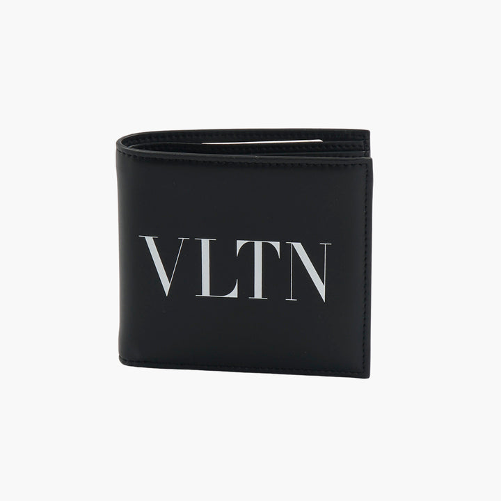 Valentino Black Wallet with Iconic VLTN Logo - Elegant and Compact Design