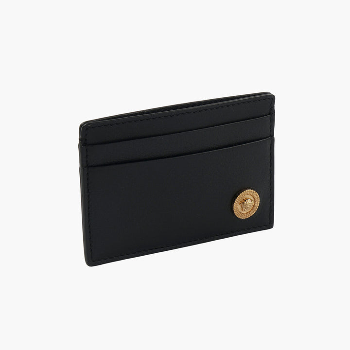 Versace Black-Gold Wallet with Iconic Medusa Emblem