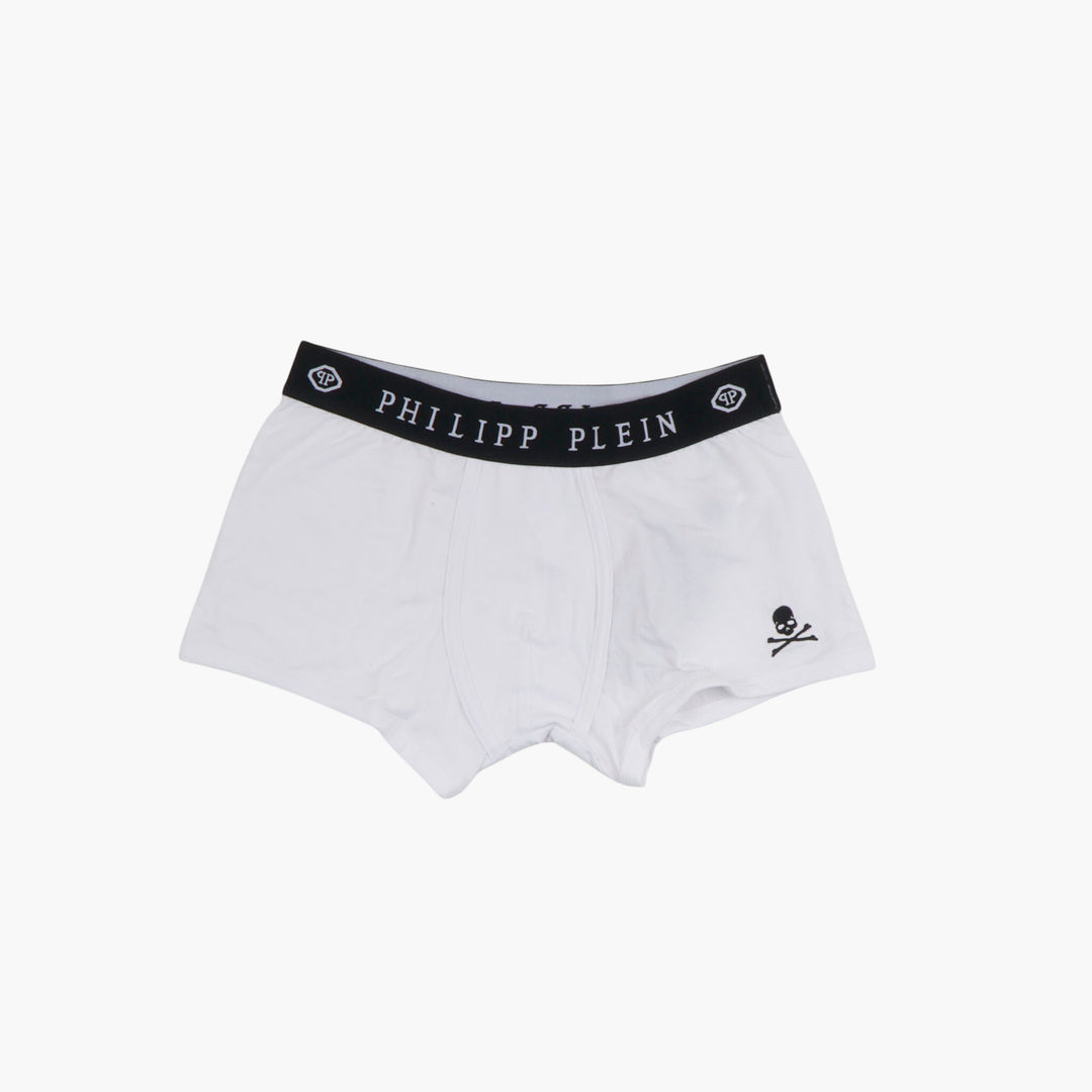 Philipp Plein Luxurious Comfortable White Shorts with Branded Waistband