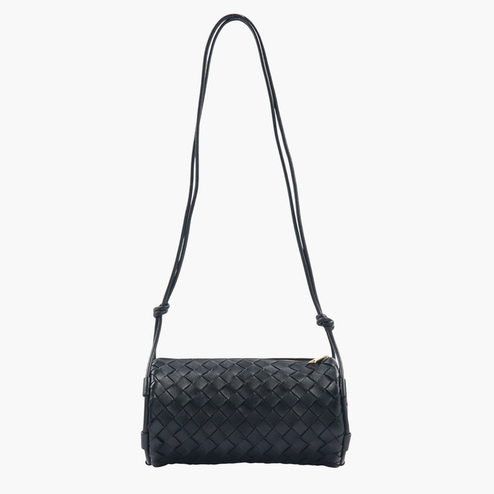 Bottega Veneta Black Bag with Intrecciato Weaving Pattern