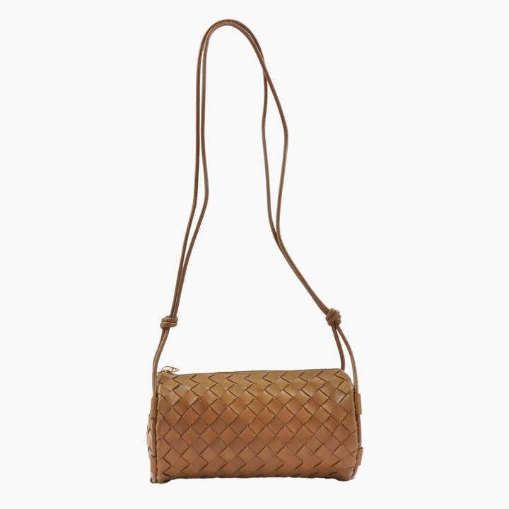 Bottega Veneta Brown Bag with Iconic Intrecciato Weave - Made in Italy