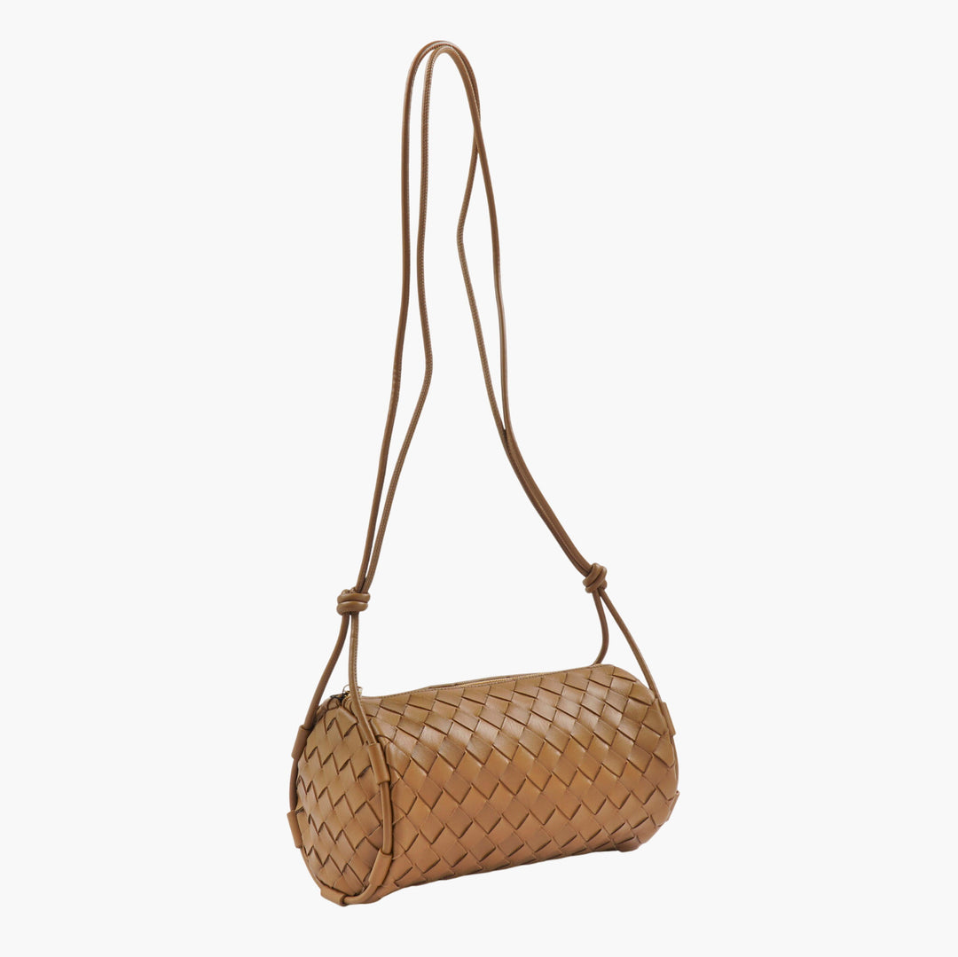 Bottega Veneta Brown Bag with Iconic Intrecciato Weave - Made in Italy