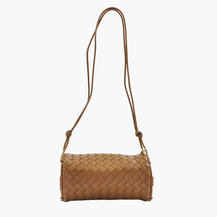 Bottega Veneta Brown Bag with Iconic Intrecciato Weave - Made in Italy