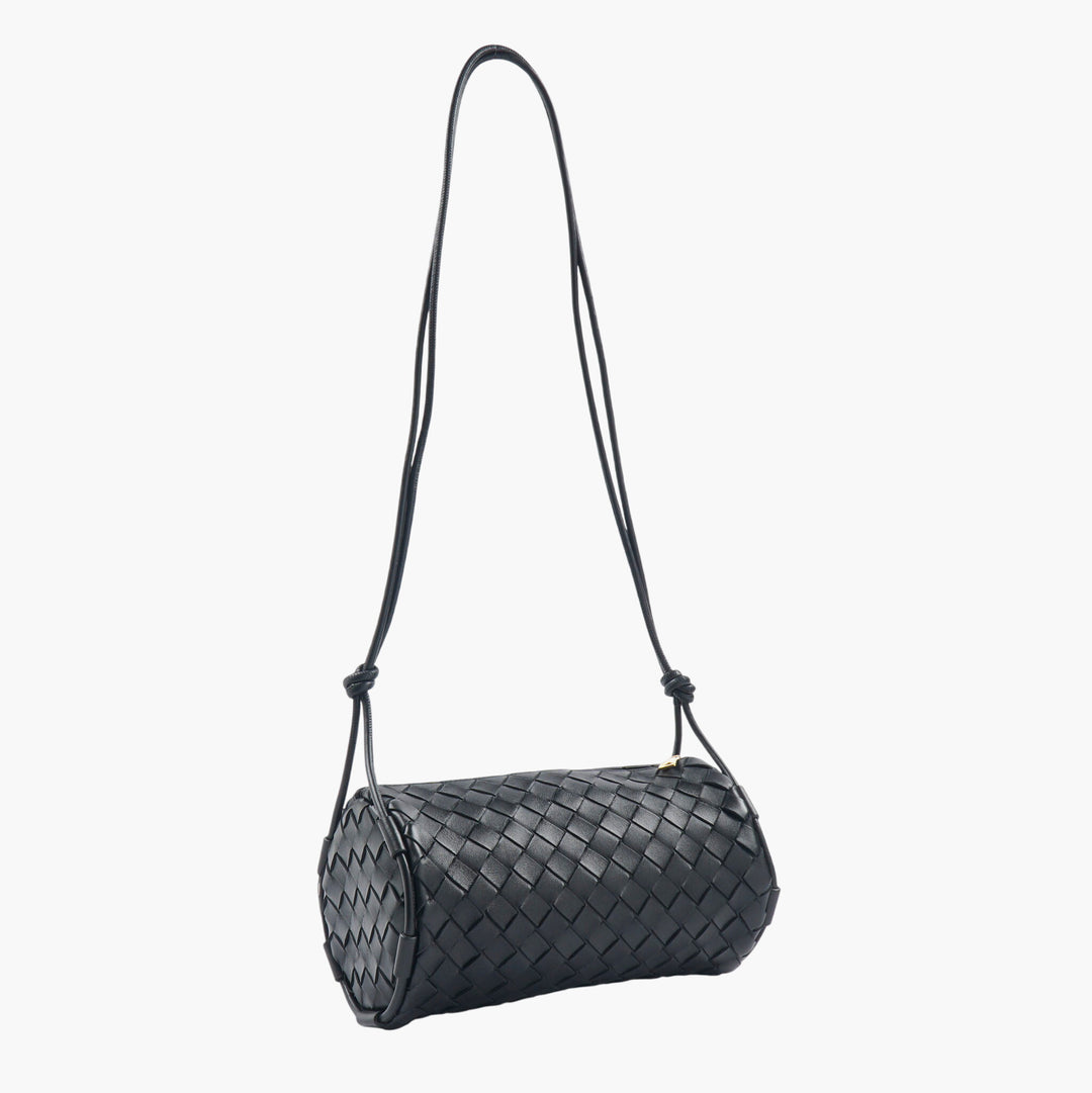 Bottega Veneta Black Bag with Intrecciato Weaving Pattern