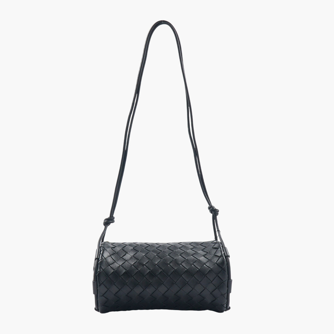 Bottega Veneta Black Bag with Intrecciato Weaving Pattern