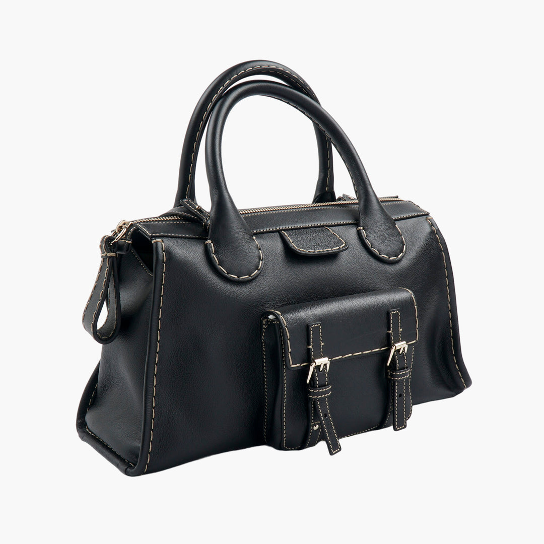 Chloè Black Leather Bag - Timeless Elegance and Sophistication