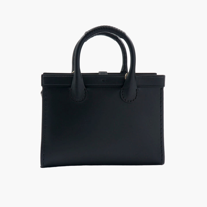 Chloè Edith Black Calfskin 2WAY Plain Leather