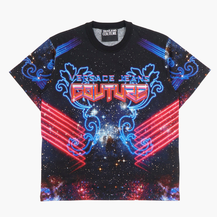 Versace Black-Multi Cosmic Graphic T-shirts and Polos - Made in Italy