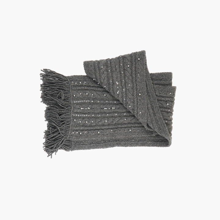 Valentino Grey Scarf with Subtle Sparkles - Luxurious Made in Italy Fashion Accessory