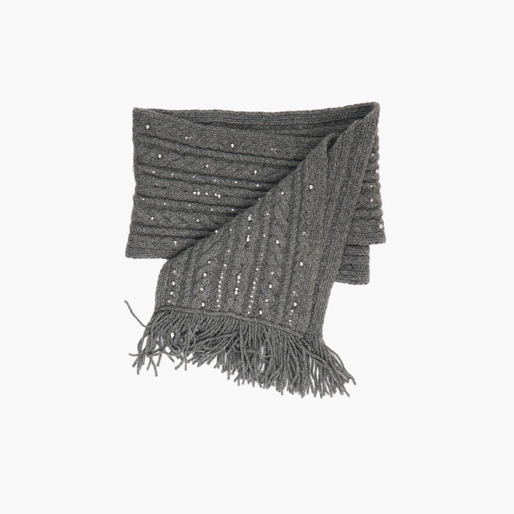 Valentino Grey Scarf with Subtle Sparkles - Luxurious Made in Italy Fashion Accessory