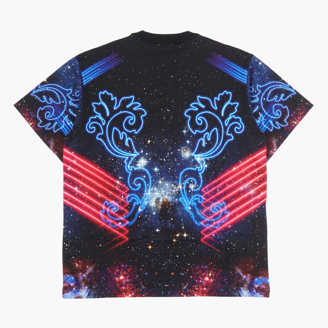 Versace Black-Multi Cosmic Graphic T-shirts and Polos - Made in Italy