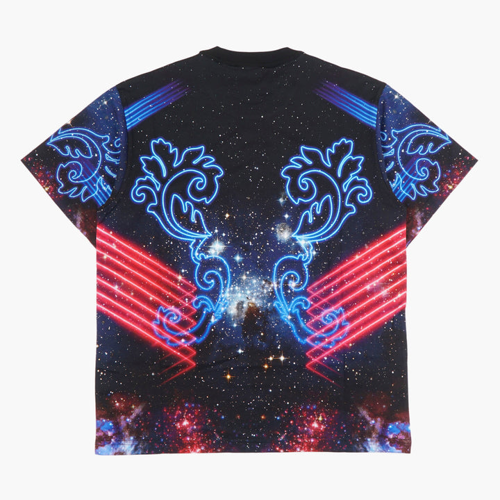 Versace Black-Multi Cosmic Graphic T-shirts and Polos - Made in Italy