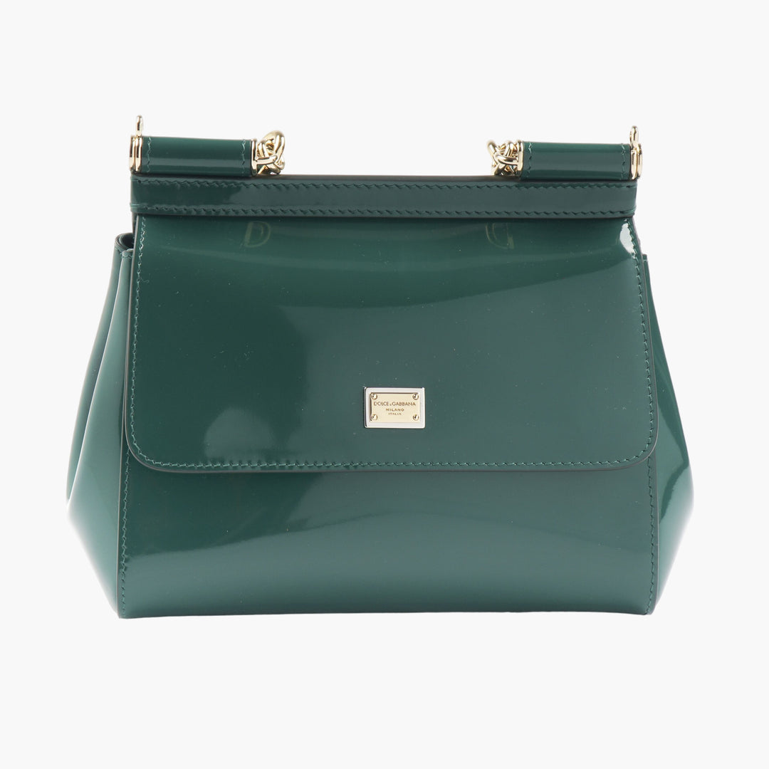 Dolce & Gabbana Green-Gold Bag - Made in Italy, Sophisticated & Versatile Design