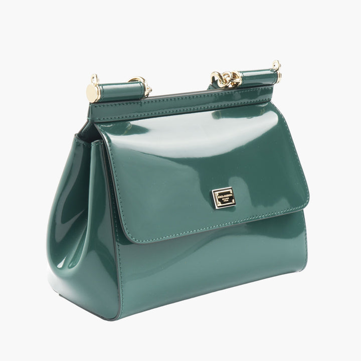 Dolce & Gabbana Green-Gold Bag - Made in Italy, Sophisticated & Versatile Design