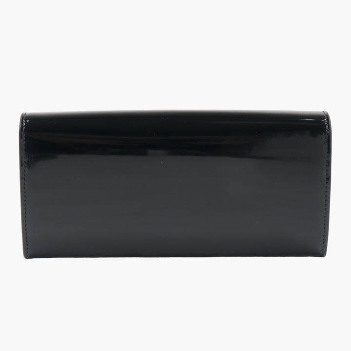 Roger Vivier Black-Yellow Wallet with Signature RV Logo Buckle