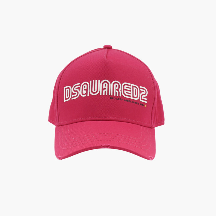 Dsquared2 Fuchsia-Multi Branded Hat with Adjustable Strap