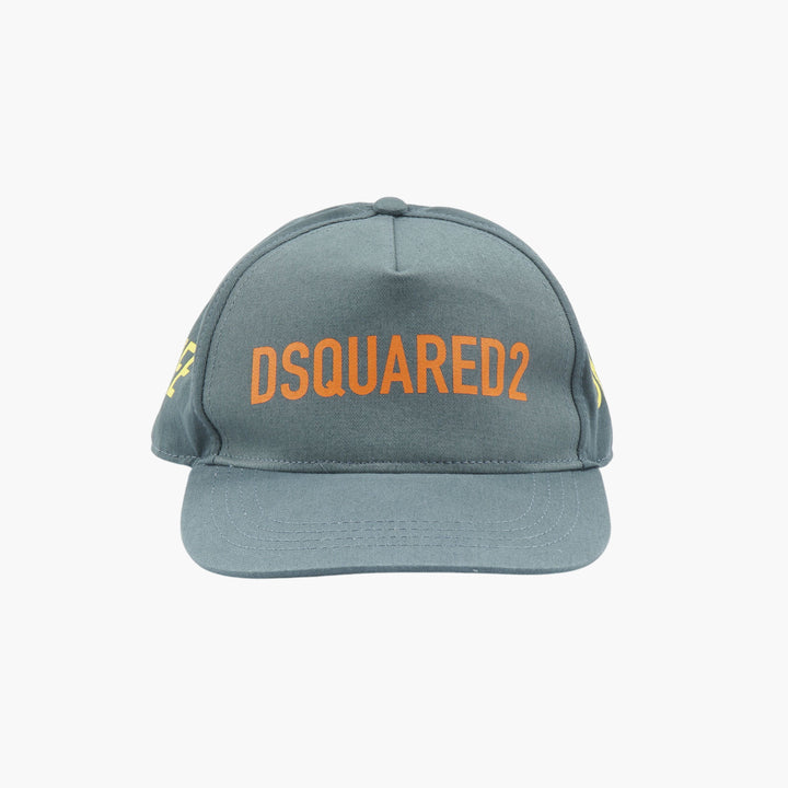 Cappello con logo iconico Dsquared2 ricamato - Verde scuro multicolore