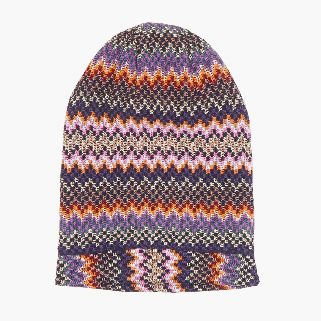 Missoni Hats - Cappello invernale multicolore con motivo a zigzag iconico