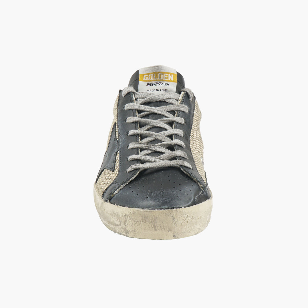 Golden Goose Sneakers - Beige-Black Iconic Star Design, Made in Italy